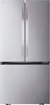 LG - 33-in Wide Counter-Depth MAX 20.8 Cu. Ft. French Door Smart Refrigerator with Ice - Stainless Steel