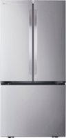 LG - Counter-Depth MAX 21 Cu. Ft.  French Door Smart Refrigerator with Ice - Stainless Steel - Front_Zoom