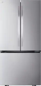 LG - 33-in Wide Counter-Depth MAX 20.8 Cu. Ft. French Door Smart Refrigerator with Ice - Stainless Steel
