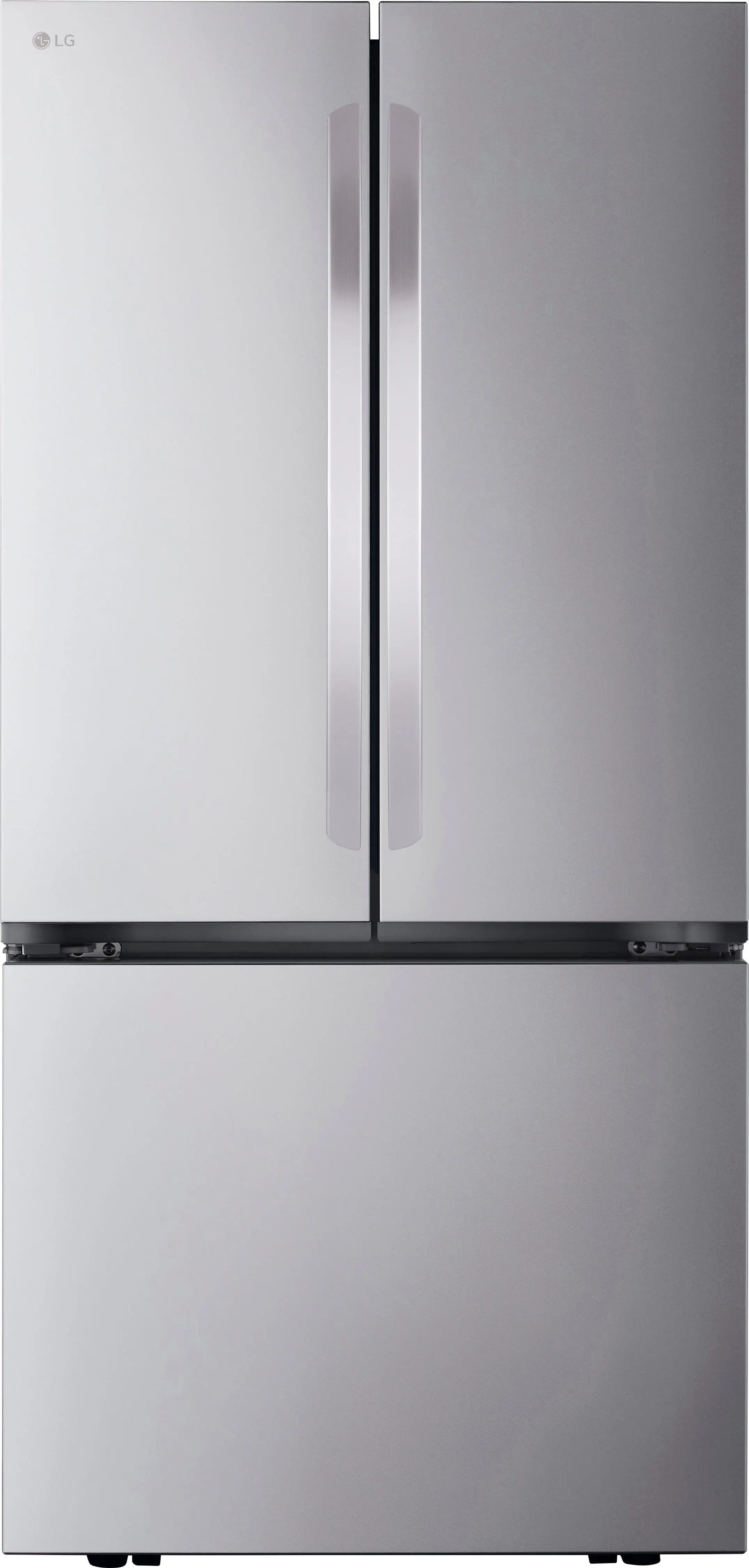 LG - Counter-Depth MAX 20.8 Cu. Ft. French Door Smart Refrigerator with Ice - Stainless Steel