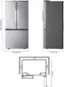 Left. LG - Counter-Depth MAX 21 Cu. Ft.  French Door Smart Refrigerator with Ice - PrintProof Stainless Steel.