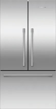 Front. Fisher & Paykel - Active Smart 20.1 Cu Ft French Door Refrigerator with Ice - Stainless Steel.