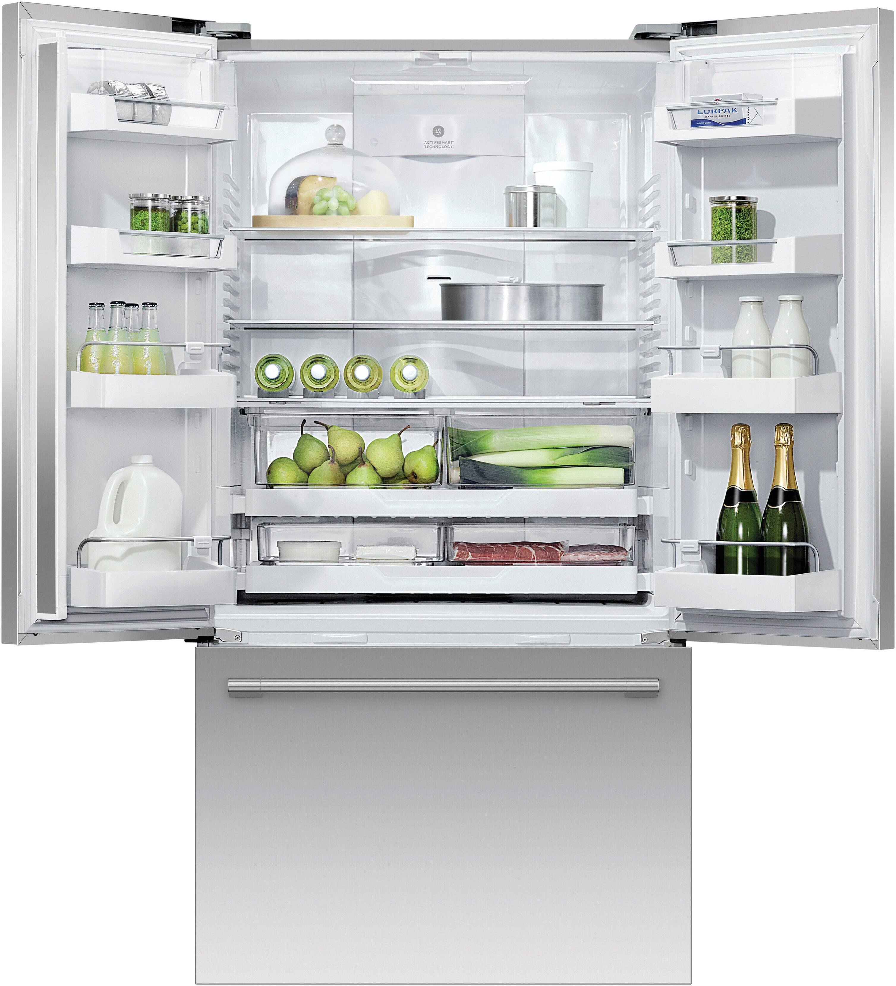 Alt View 11. Fisher & Paykel - Active Smart 20.1 Cu Ft  French Door Refrigerator with Ice - Stainless Steel.