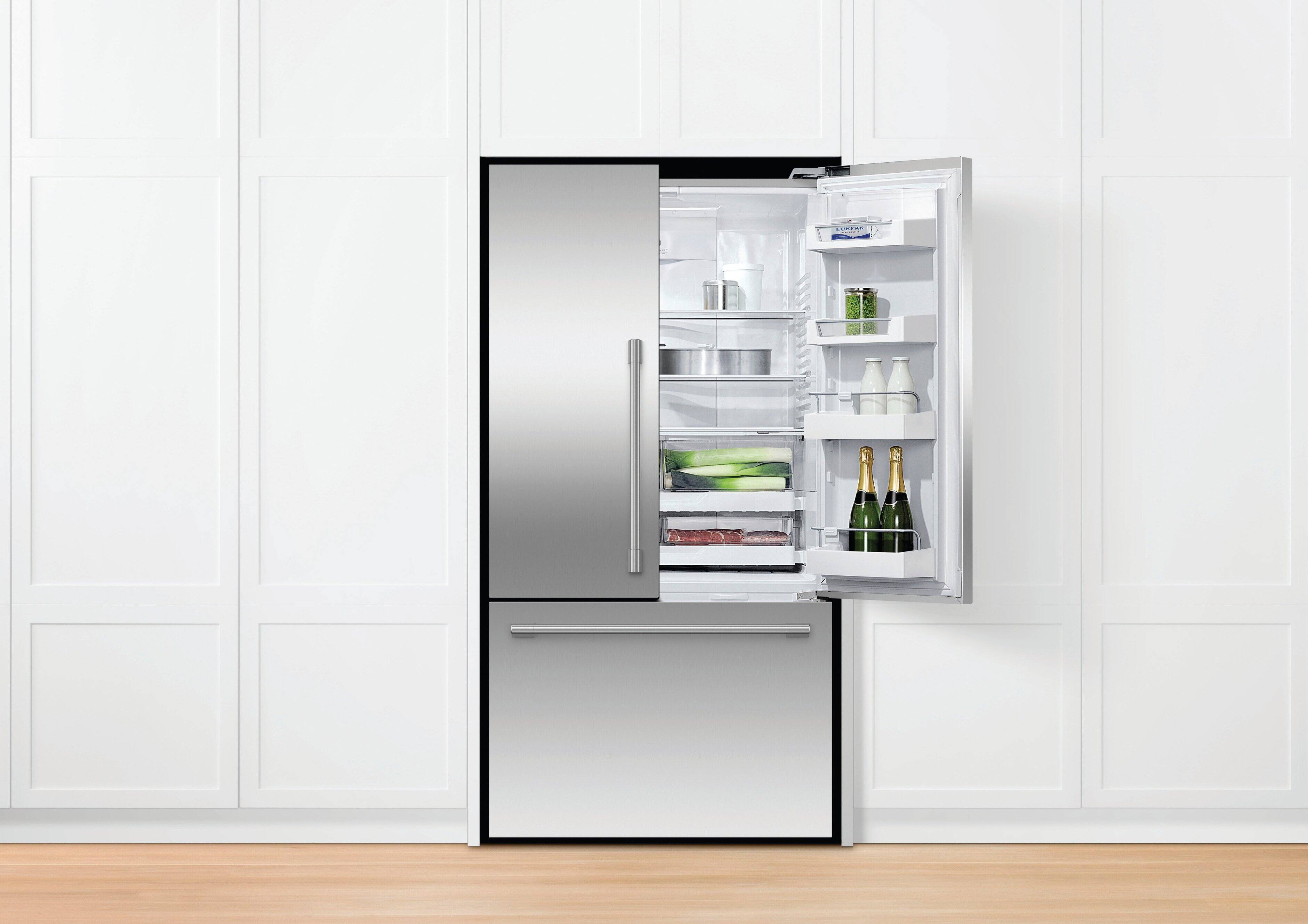 Alt View 15. Fisher & Paykel - Active Smart 20.1 Cu Ft  French Door Refrigerator with Ice - Stainless Steel.