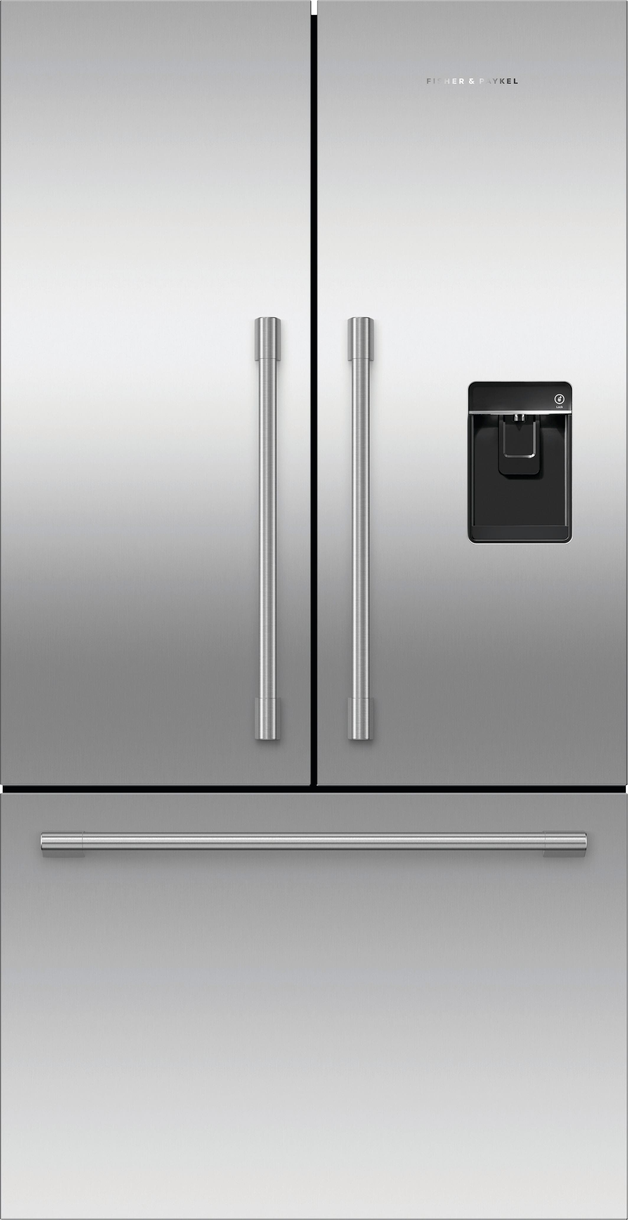 Front. Fisher & Paykel - Active Smart 20.1 Cu Ft French Door Refrigerator with Ice & Water - Stainless Steel.