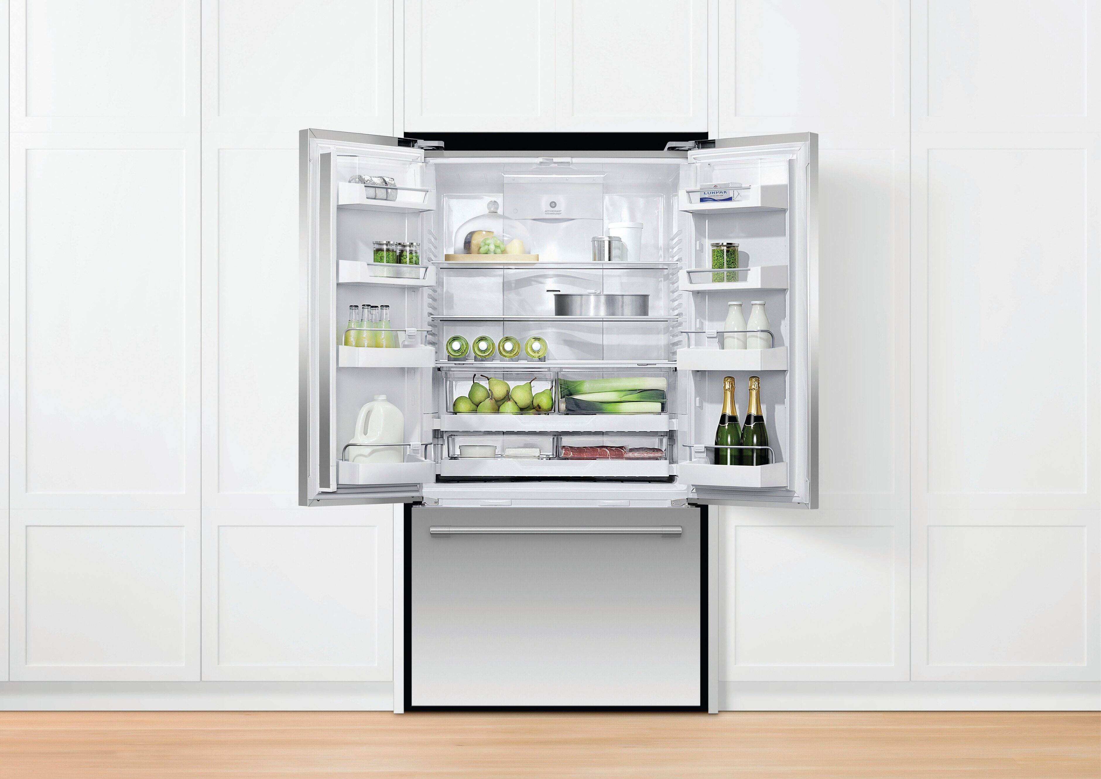 Alt View 13. Fisher & Paykel - Active Smart 20.1 Cu Ft French Door Refrigerator with Ice & Water - Stainless Steel.
