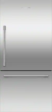 Front. Fisher & Paykel - Active Smart 17.1 Cu Ft Bottom Freezer Refrigerator with Ice - Stainless Steel.