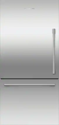 Front. Fisher & Paykel - Active Smart 17.1 Cu Ft Bottom Freezer Refrigerator with Ice - Stainless Steel.