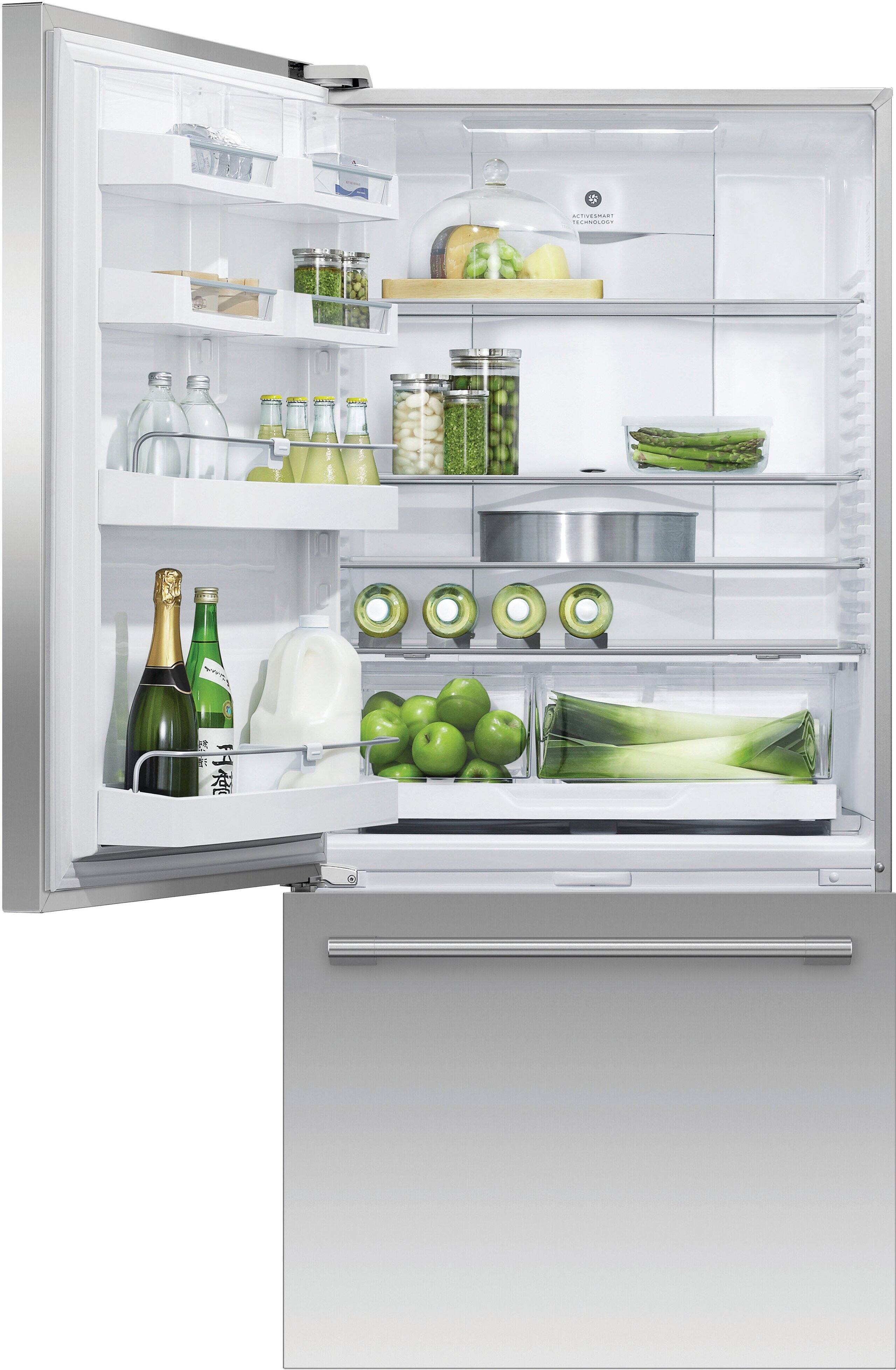 Alt View 11. Fisher & Paykel - Active Smart 17.1 Cu Ft  Bottom Freezer Refrigerator with Ice - Stainless Steel.