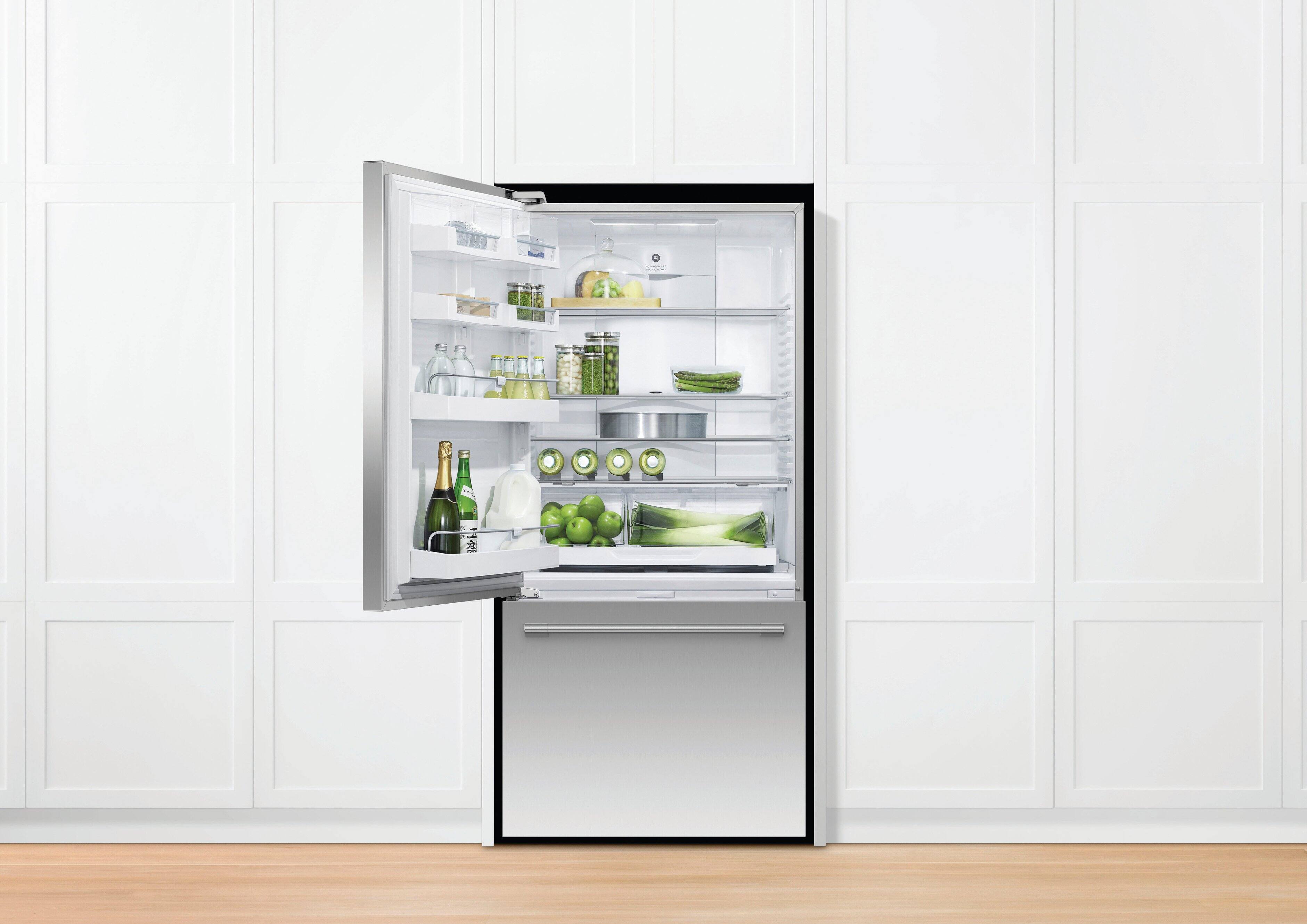 Alt View 13. Fisher & Paykel - Active Smart 17.1 Cu Ft  Bottom Freezer Refrigerator with Ice - Stainless Steel.