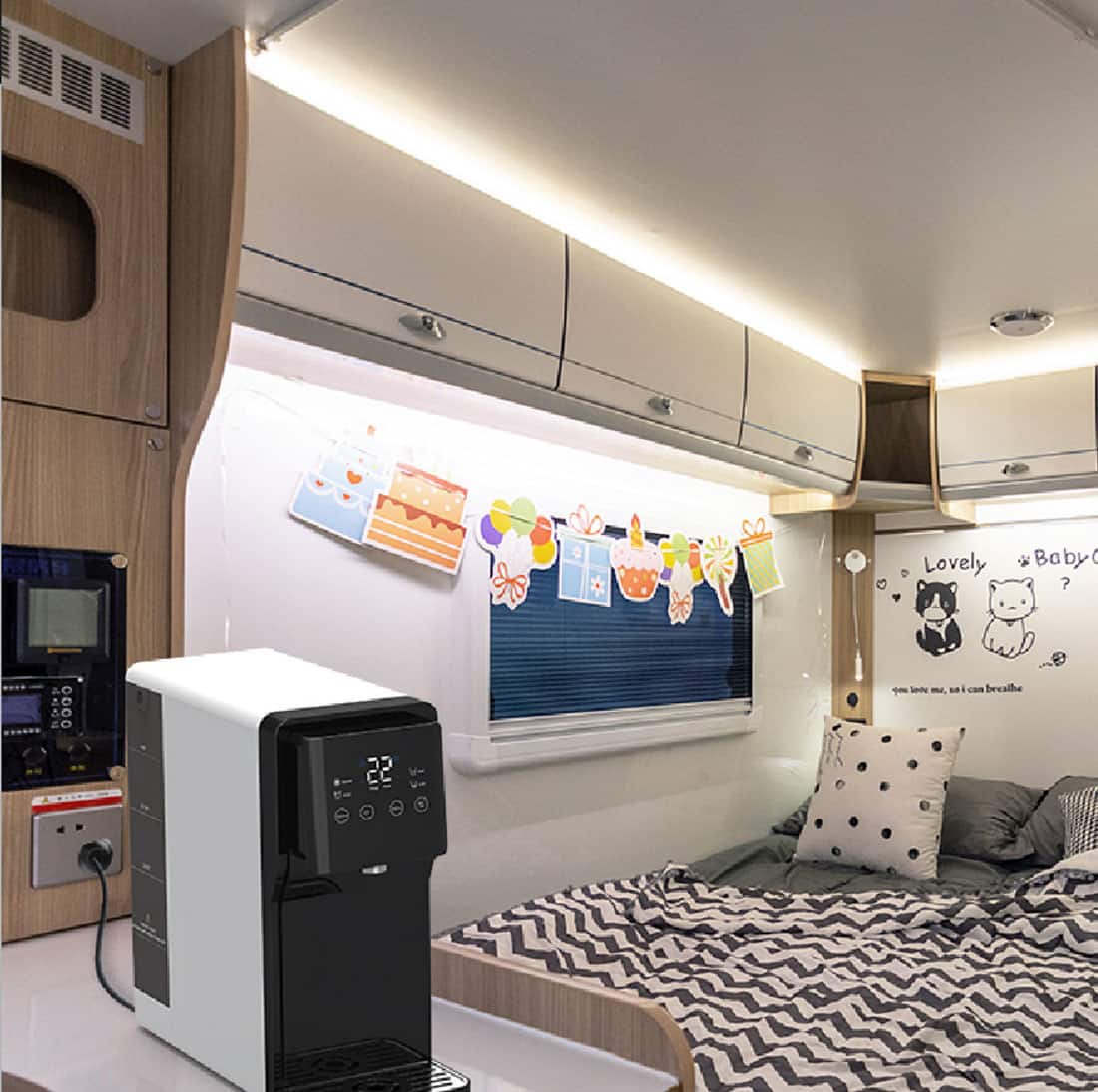 Alt View 13. Waterdrop - N1 Countertop Reverse Osmosis Water Dispenser - Black and White.