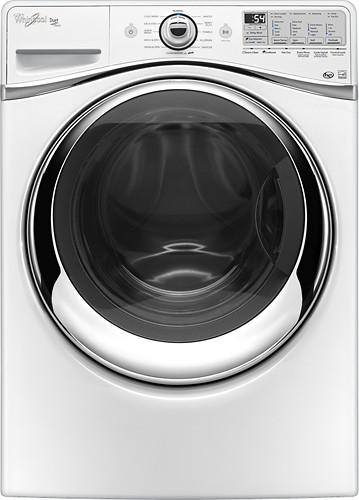  Whirlpool - Duet 4.3 Cu. Ft. 12-Cycle High-Efficiency Steam Front-Loading Washer - White