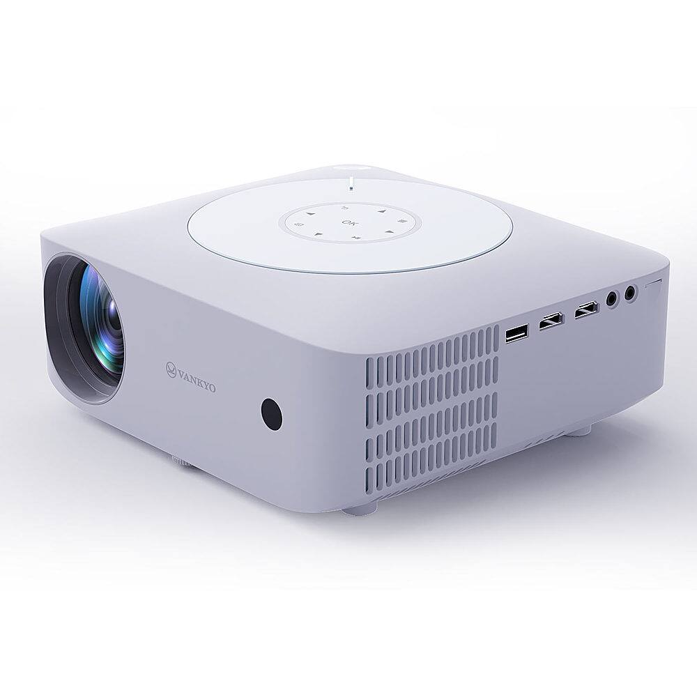 Angle. Vankyo - Leisure E30TBS Native 1080P Wireless Single LCD Portable Projector, Screen Included - White/White.