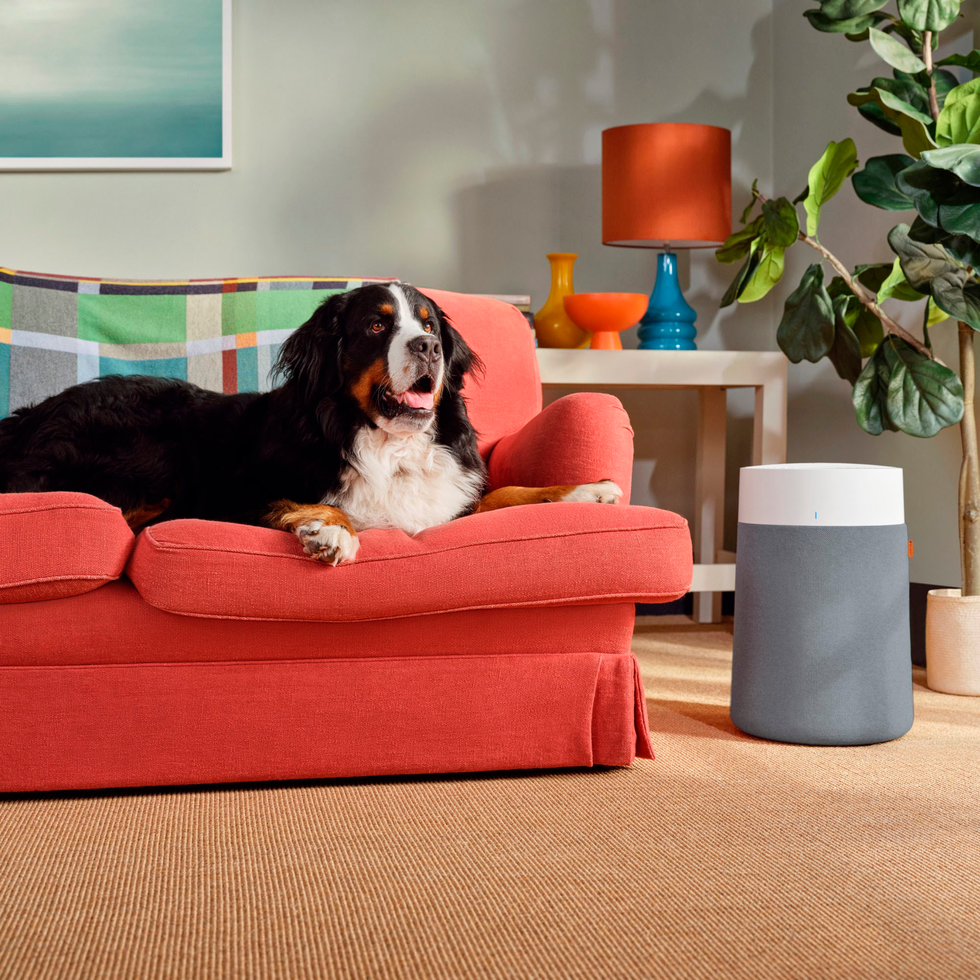 Alt View 14. Blueair - Blue Pure 311i Max 387 Sq. Ft Smart HEPASilent Air Purifier - White/Seabed.