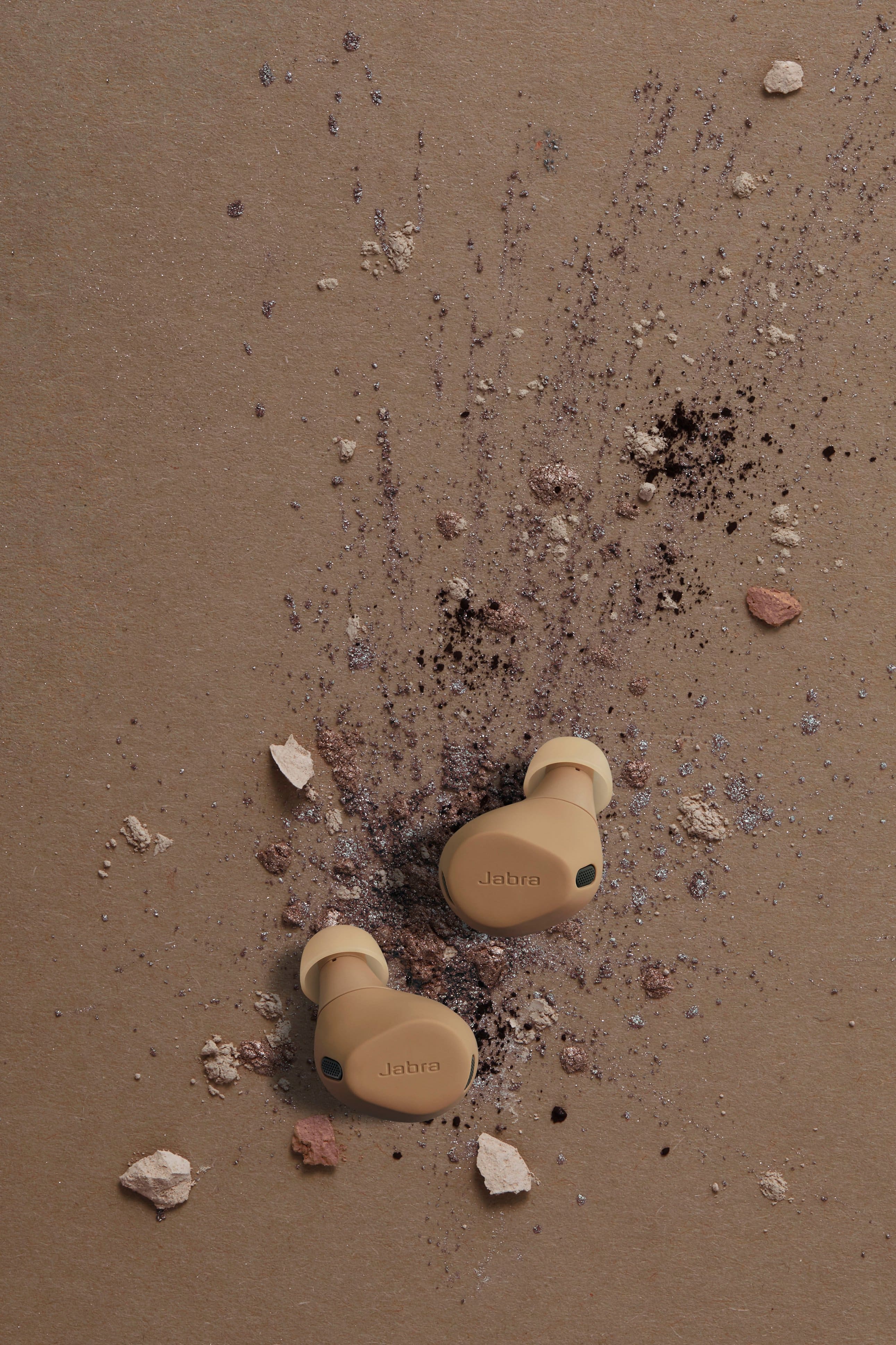 Left. Jabra - Elite 8 Active Military Grade HearThrough True Wireless Headphones - Caramel.