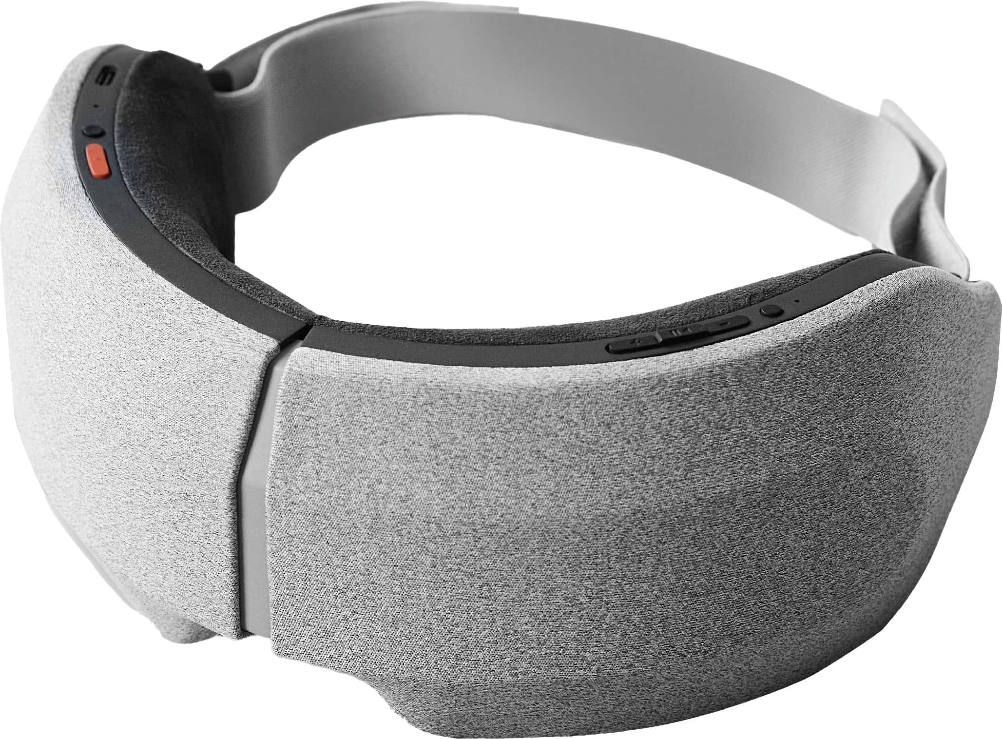 Angle. Sharper Image - RealTouch Eye Mask, Hot + Cold Massager - Gray.