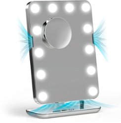 Sharper Image - SpaStudio Hollywood Vanity Mirror with Adjustable Tilt - White - Angle_Zoom