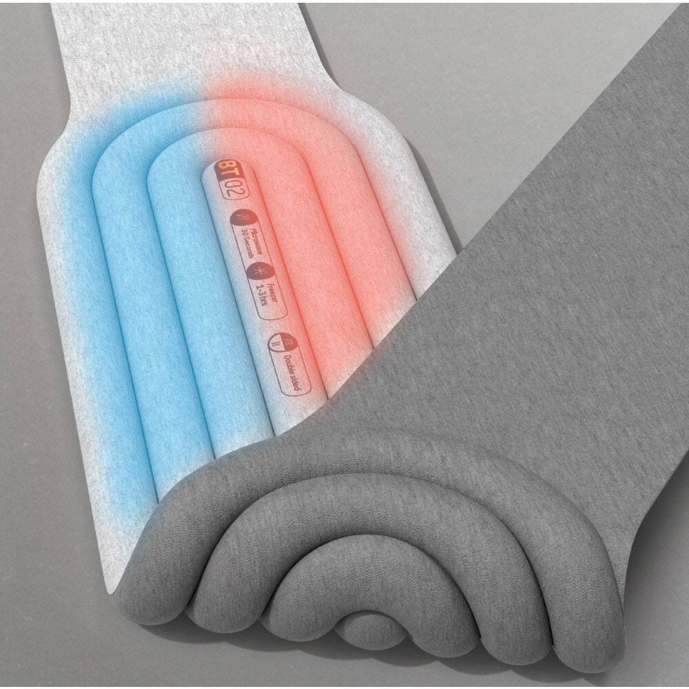 Alt View 11. Sharper Image - Hot + Cold Back Wrap, Dual Intensity Soft Fabric, 53" Length - Gray.