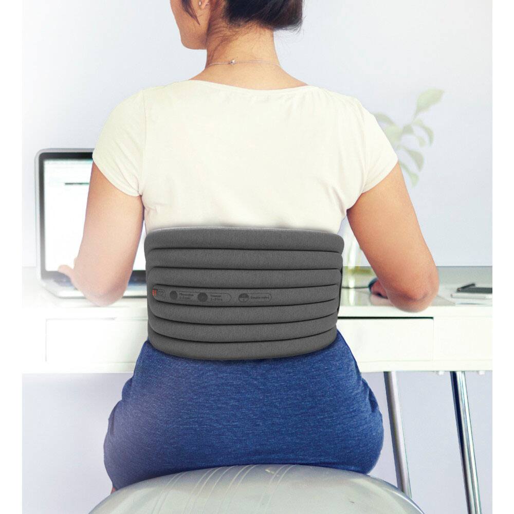 Alt View 12. Sharper Image - Hot + Cold Back Wrap, Dual Intensity Soft Fabric, 53" Length - Gray.