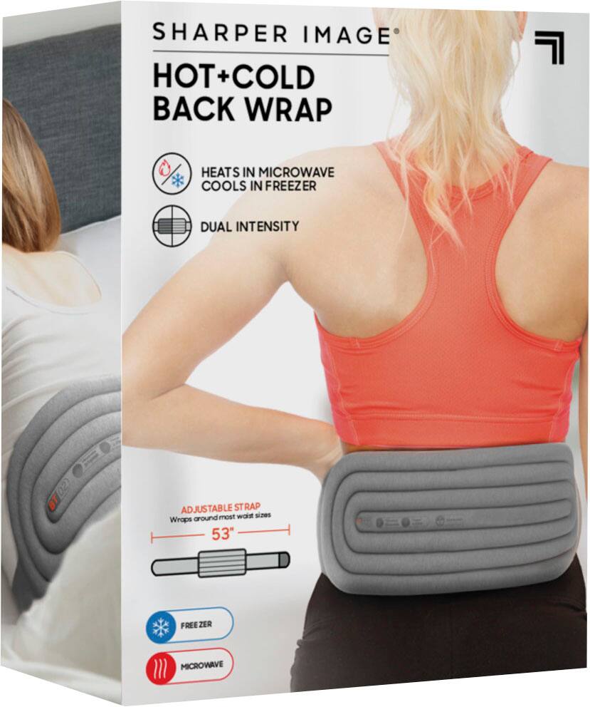 Alt View 14. Sharper Image - Hot + Cold Back Wrap, Dual Intensity Soft Fabric, 53" Length - Gray.