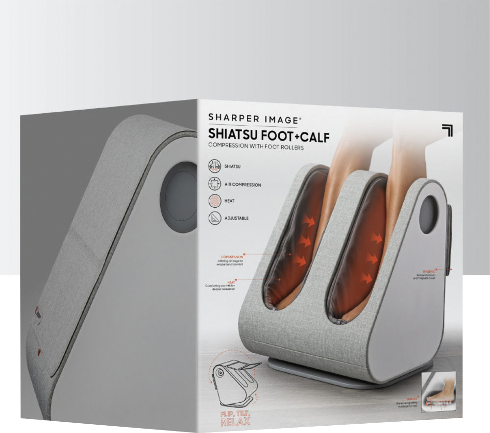 Sharper Image Massager Seat Topper 4-Node Shiatsu with Heat and Vibration  Grey 1014450 - Best Buy