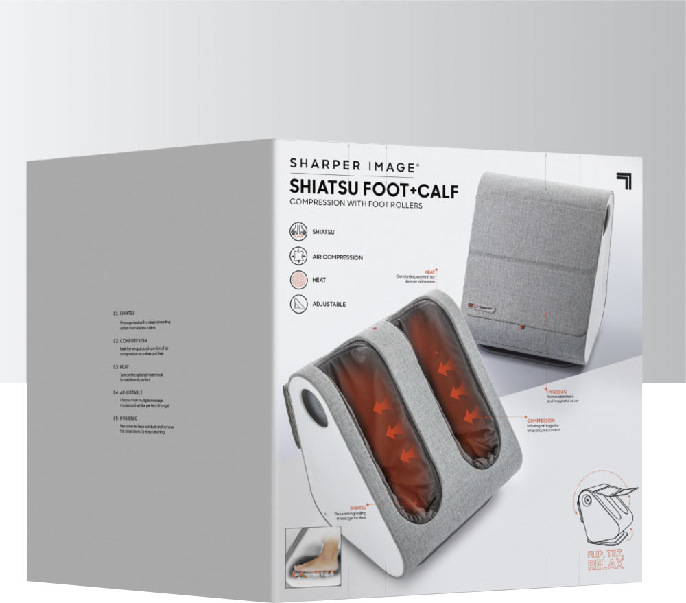 Best Buy: Sharper Image Realtouch Shiatsu Massager Grey 1012643