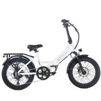 GoTrax - F2 Foldable eBike w/ 40 mile Max Operating Range and 20 MPH Max Speed - White - Front_Zoom