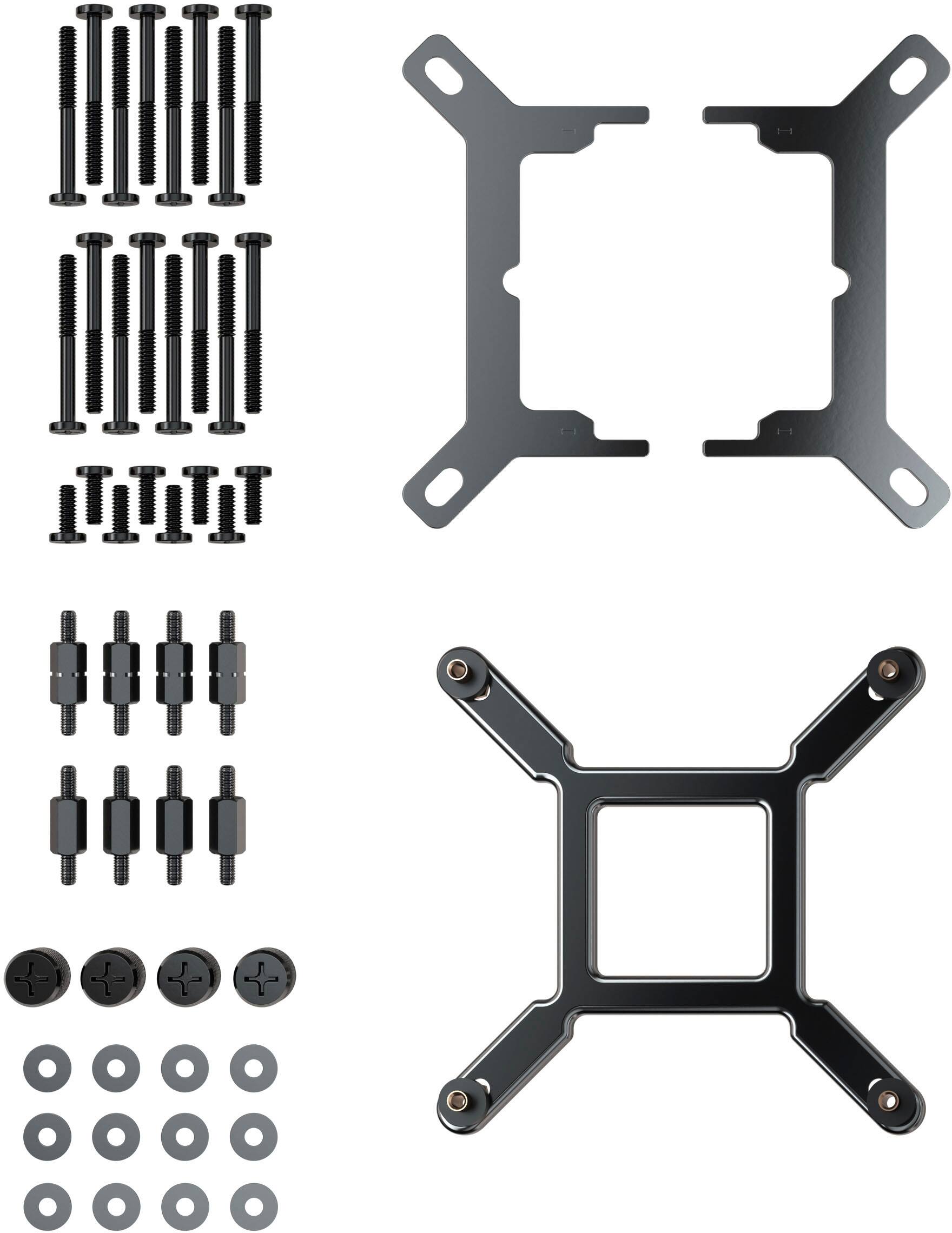 Alt View 25. CORSAIR - iCUE LINK H100i RGB Liquid CPU Cooler with QX120 RGB fans - Black.