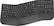 Front. Insignia™ - Full-Size Wireless Ergonomic Membrane Keyboard - Black.