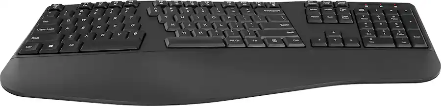 Insignia Computer Keyboard Insignia™ Full Size Wireless Ergonomic Membrane Keyboard Black NS ...