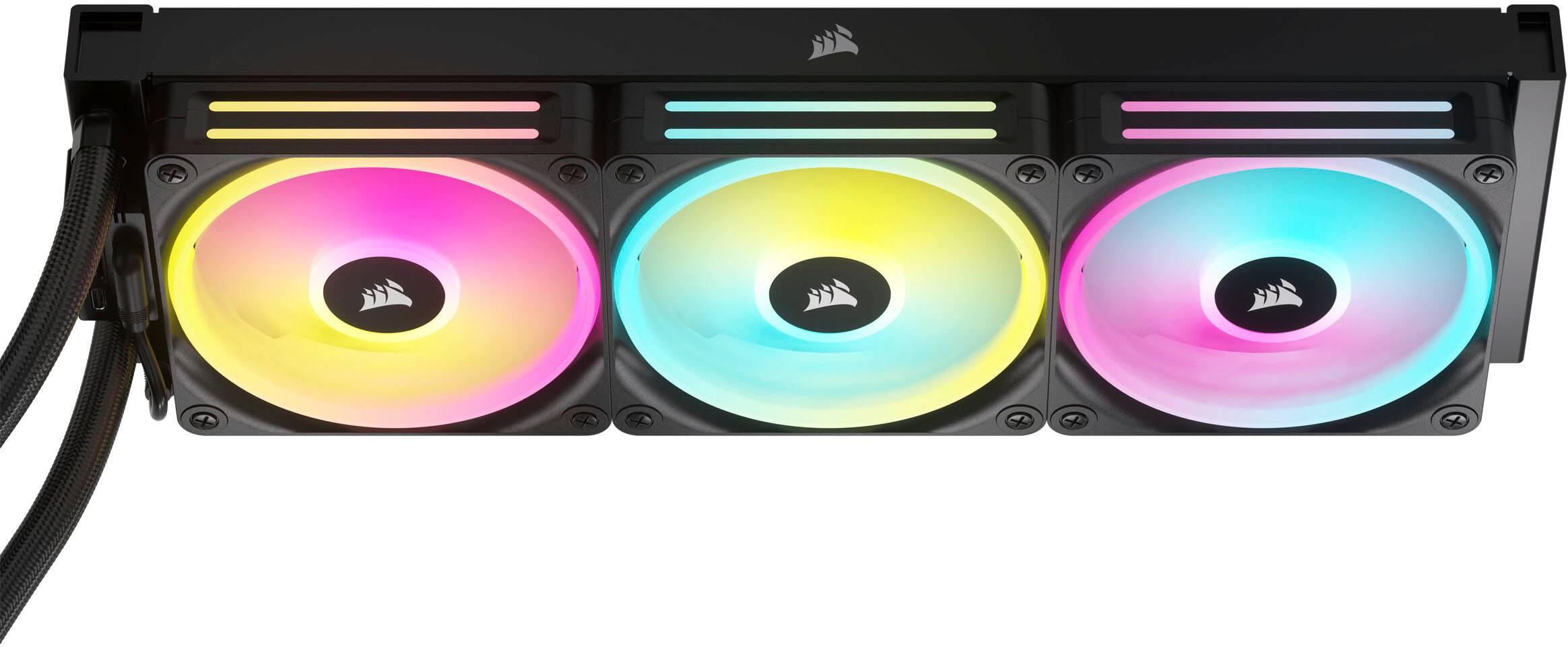 Alt View 11. CORSAIR - iCUE LINK H150i RGB Liquid CPU Cooler with QX120 - Black.