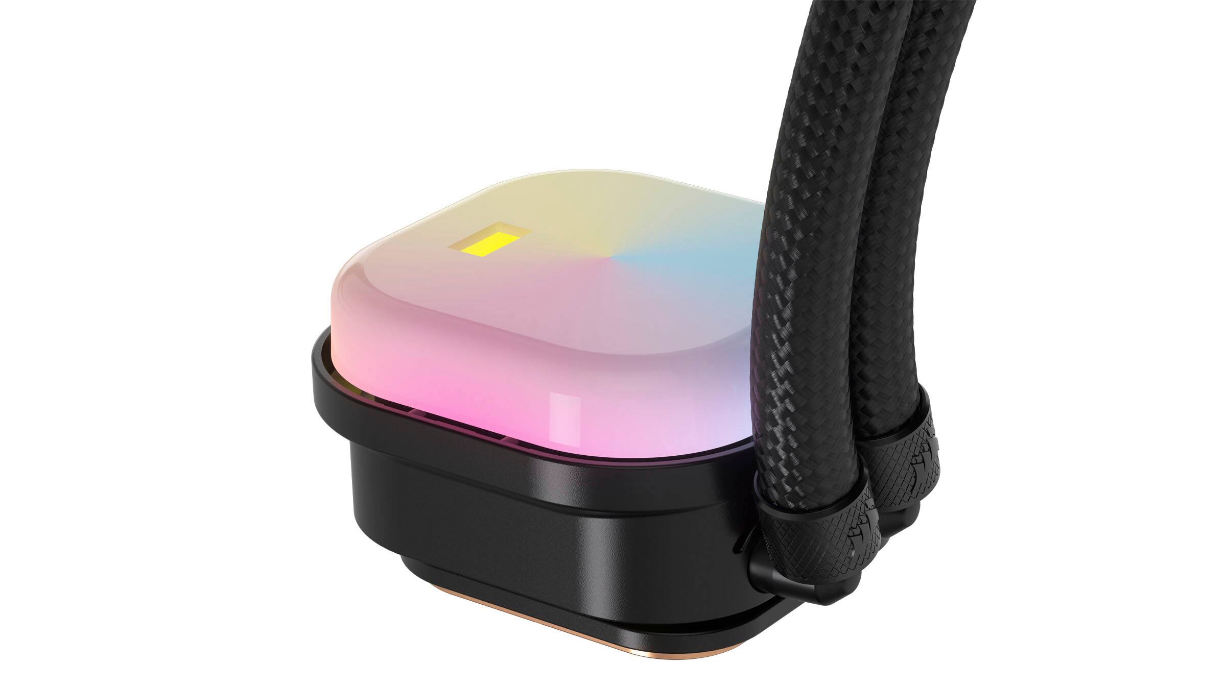 Alt View 19. CORSAIR - iCUE LINK H150i RGB Liquid CPU Cooler with QX120 - Black.