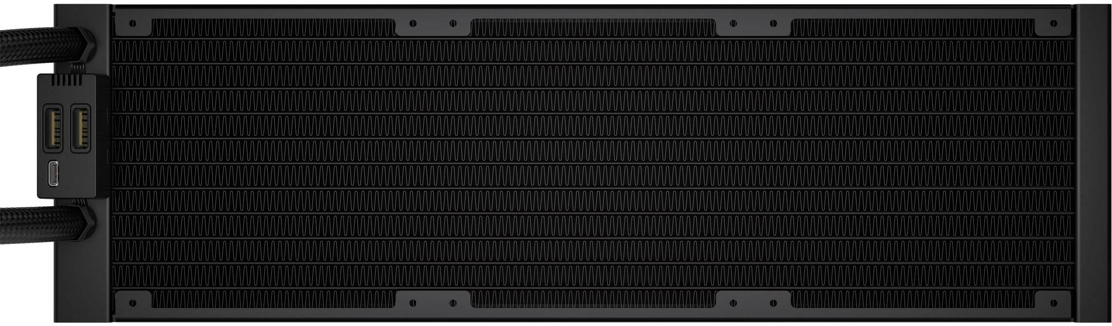 Alt View 21. CORSAIR - iCUE LINK H150i RGB Liquid CPU Cooler with QX120 - Black.