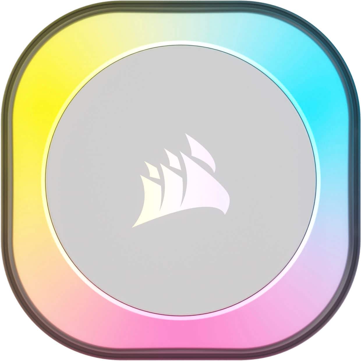 Alt View 14. CORSAIR - iCUE LINK H100i RGB Liquid CPU Cooler with QX120 RGB fans - White.