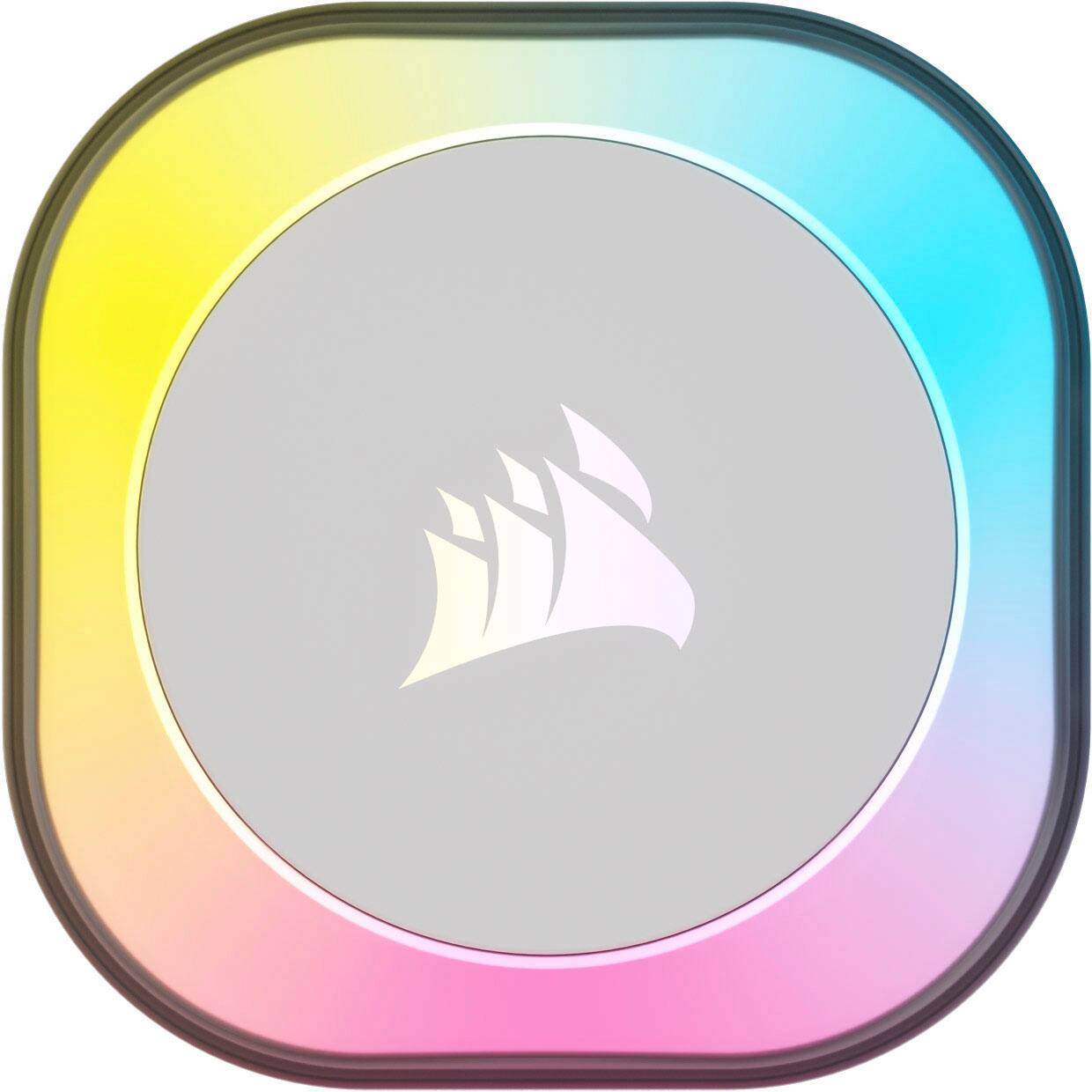 Alt View 14. CORSAIR - iCUE LINK H100i RGB Liquid CPU Cooler with QX120 RGB fans - White.