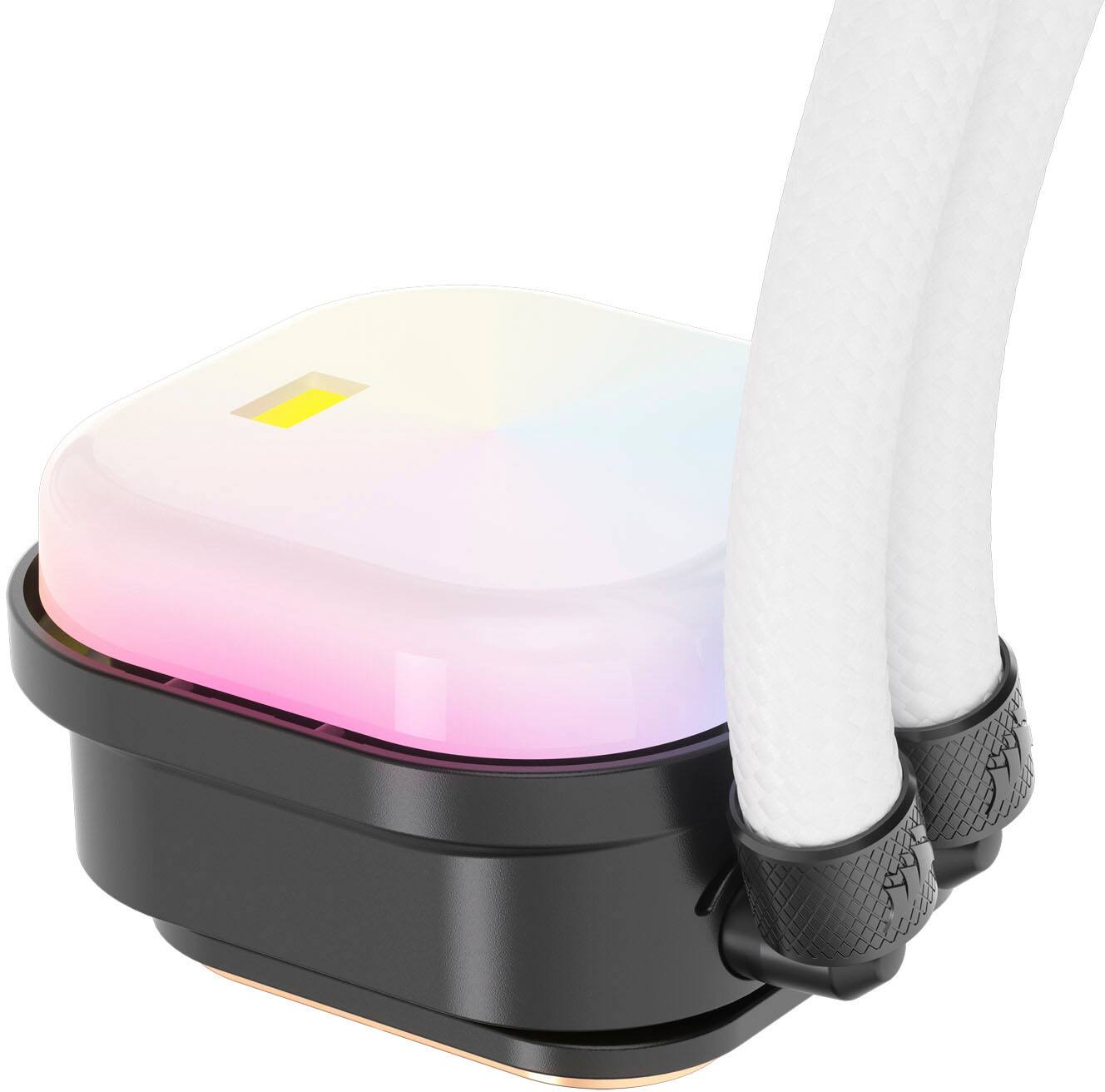 Alt View 19. CORSAIR - iCUE LINK H100i RGB Liquid CPU Cooler with QX120 RGB fans - White.