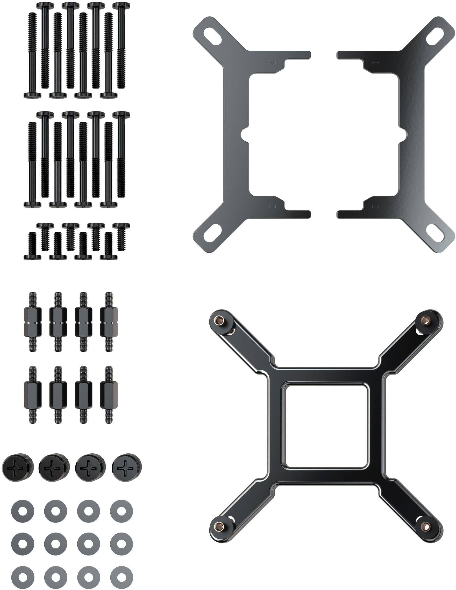 Alt View 23. CORSAIR - iCUE LINK H100i RGB Liquid CPU Cooler with QX120 RGB fans - White.