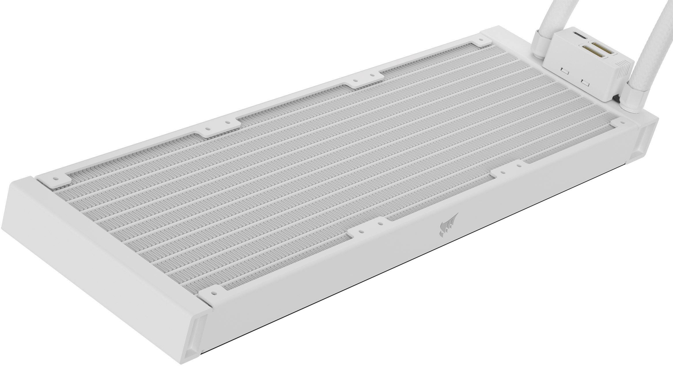 Alt View 21. CORSAIR - iCUE LINK H150i RGB Liquid CPU Cooler with QX120 RGB fans - White.