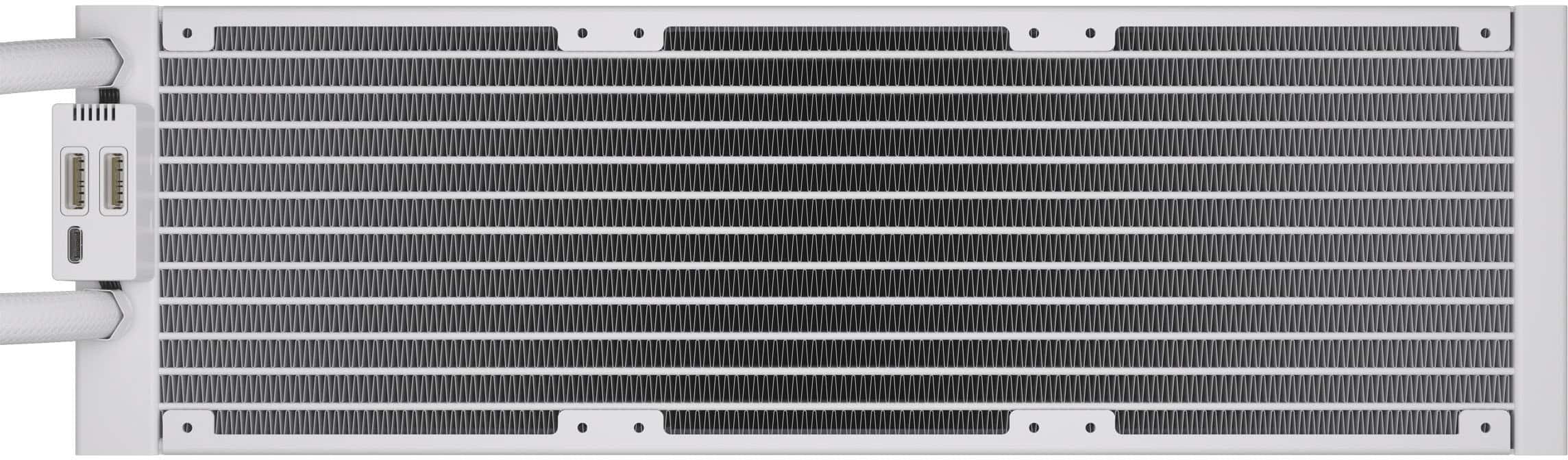 Alt View 22. CORSAIR - iCUE LINK H150i RGB Liquid CPU Cooler with QX120 RGB fans - White.