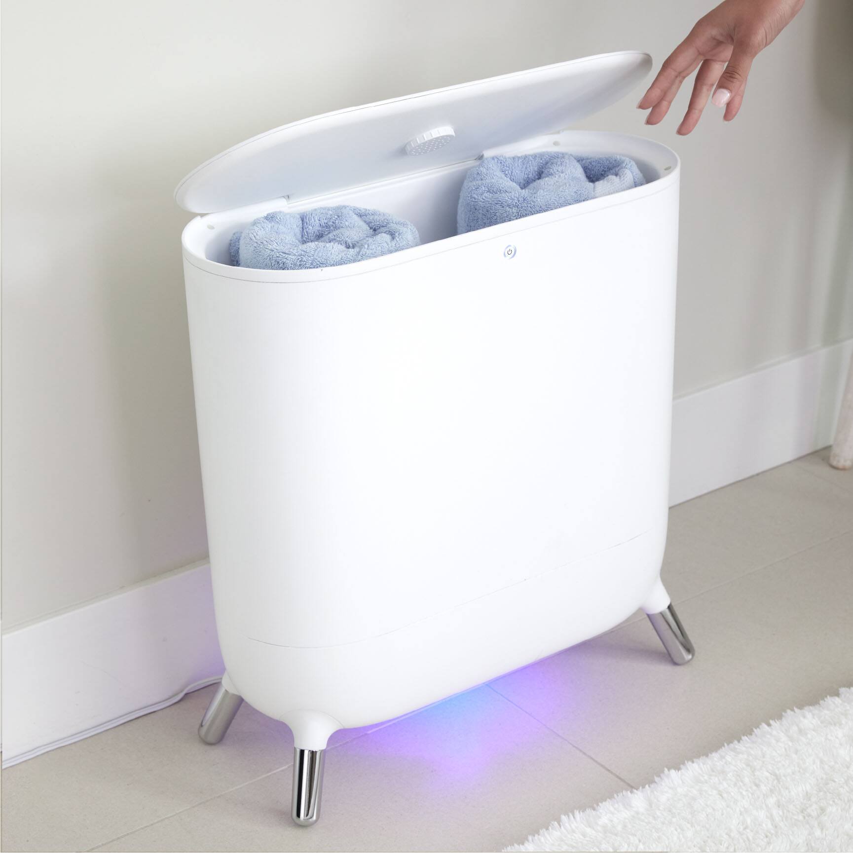 Alt View 11. Sharper Image - SpaStudio Towel Warmer, Heated Comfort + Aromatherapy - White.