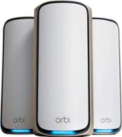 NETGEAR - Orbi 970 Series BE27000 Quad-Band Mesh Wi-Fi 7 System (3-pack) - White - Front_Zoom