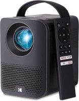 Kodak - FLIK HD9 Smart Projector, 1080p Portable Movie Projector with Android TV, Wi-Fi, Bluetooth & Built-In Speakers - Black - Front_Zoom