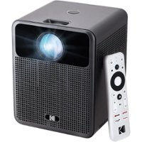Kodak - FLIK HD10 Smart Projector, 1080p Bluetooth & Wifi Projector with Android TV & Built-In 5W Speakers - Black - Front_Zoom