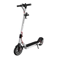 Swagtron - SG-5 Boost Foldable Electric Scooter w/11 Mi Max Operating Range & 18 mph Max Speed - Silver - Front_Zoom