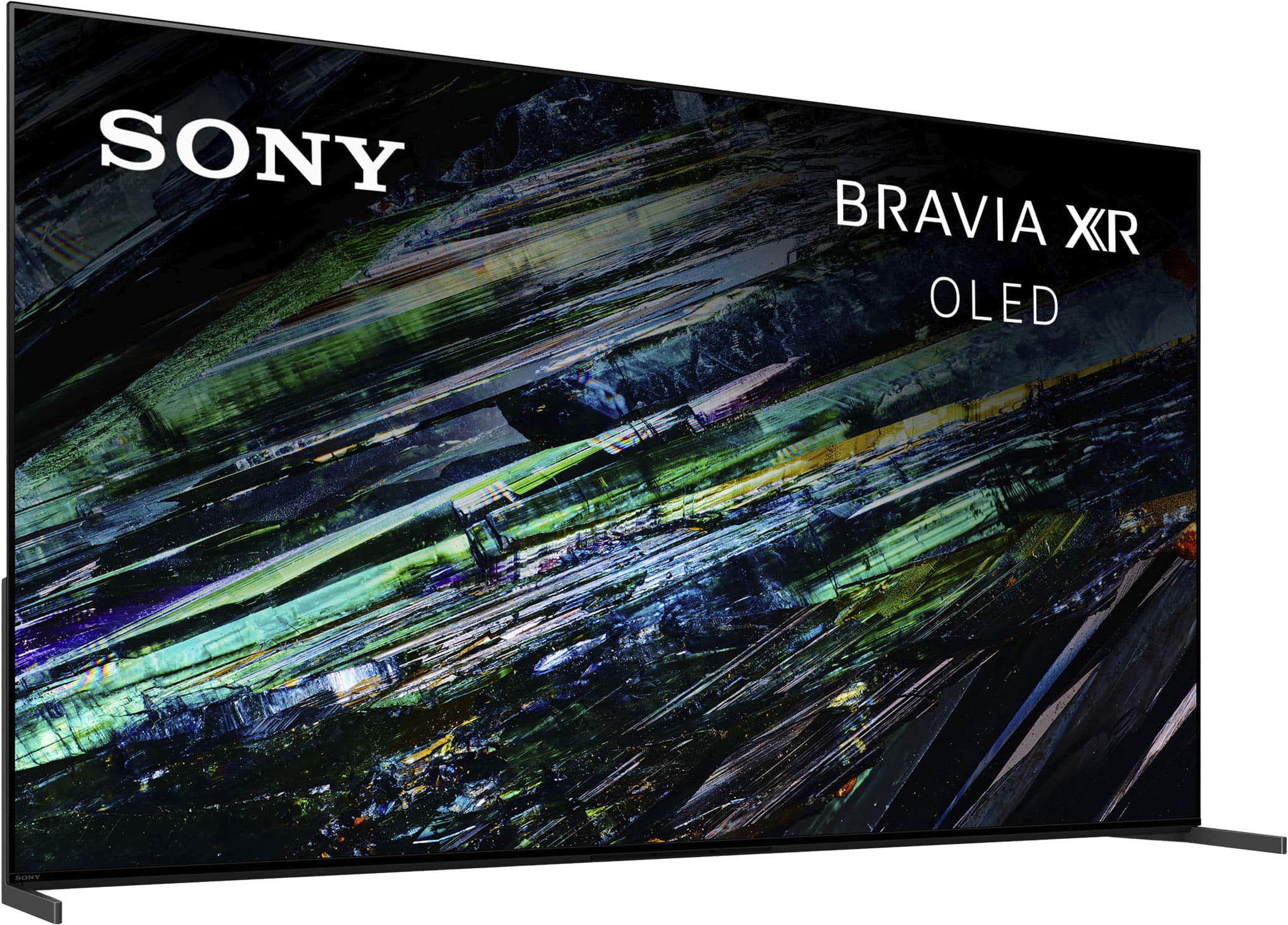 Angle. Sony - 65" class BRAVIA XR A95L OLED 4K UHD Smart Google TV - Black.