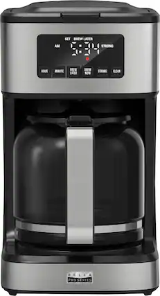 Front. Bella Pro Series - 12-Cup Programmable Coffee Maker - Stainless Steel.