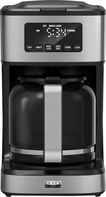 bella PRO 12 Cup Programmable Coffee Maker Stainless Steel 90194 Best Buy