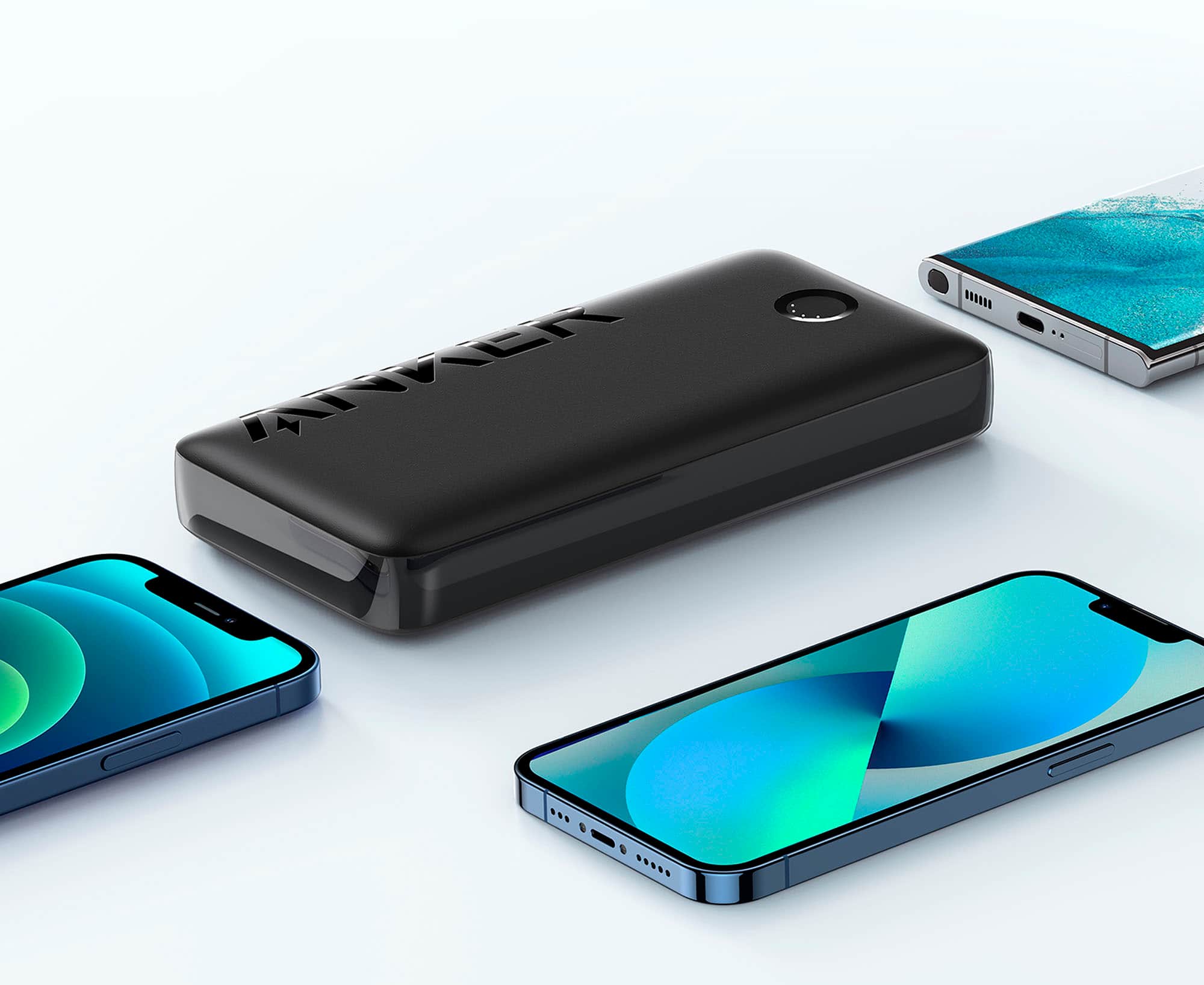 Alt View 12. Anker - Power Bank (20000mAh, 20W, 1-Port) - Black.