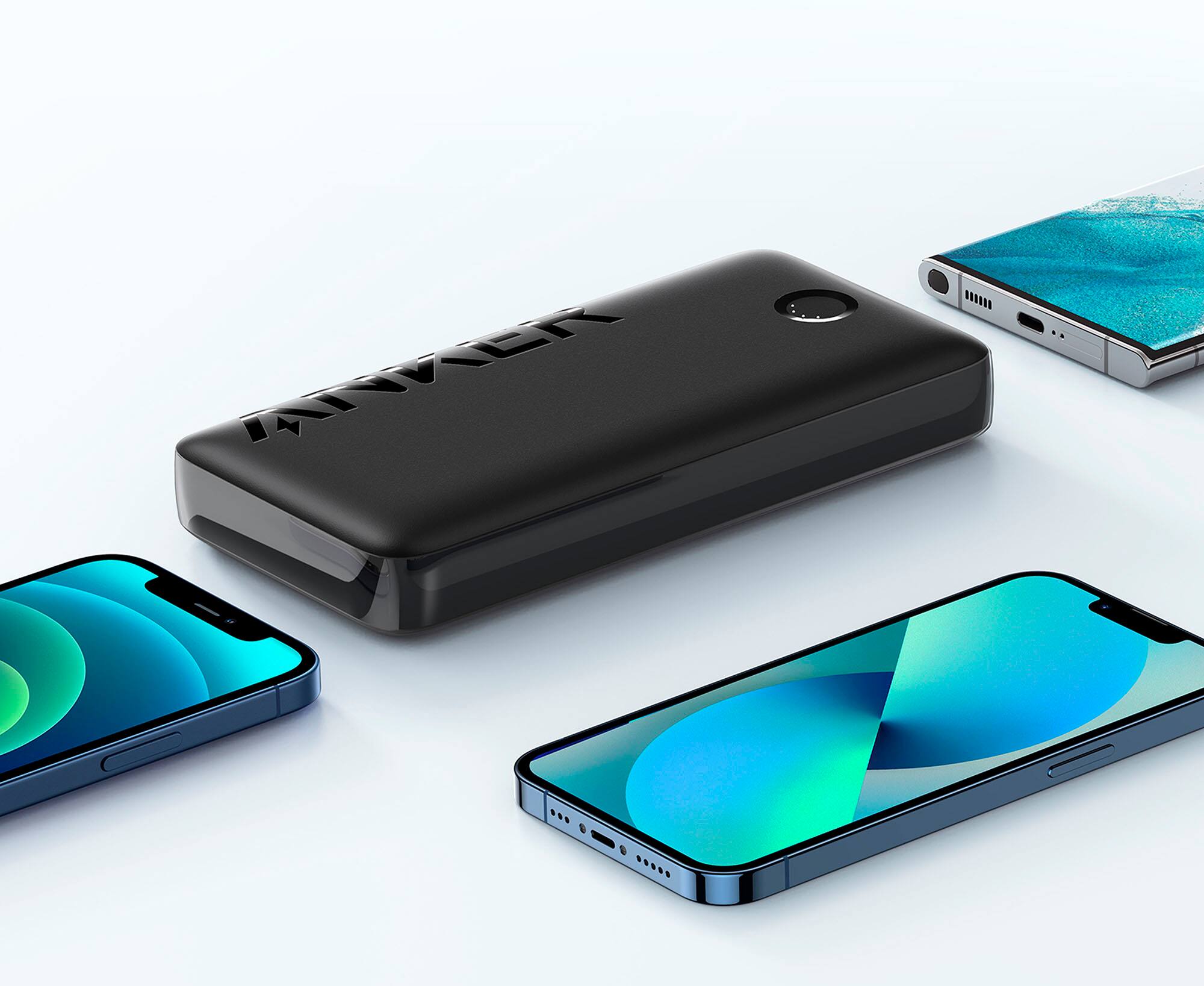 Alt View 12. Anker - Power Bank (20000mAh, 20W, 1-Port) - Black.