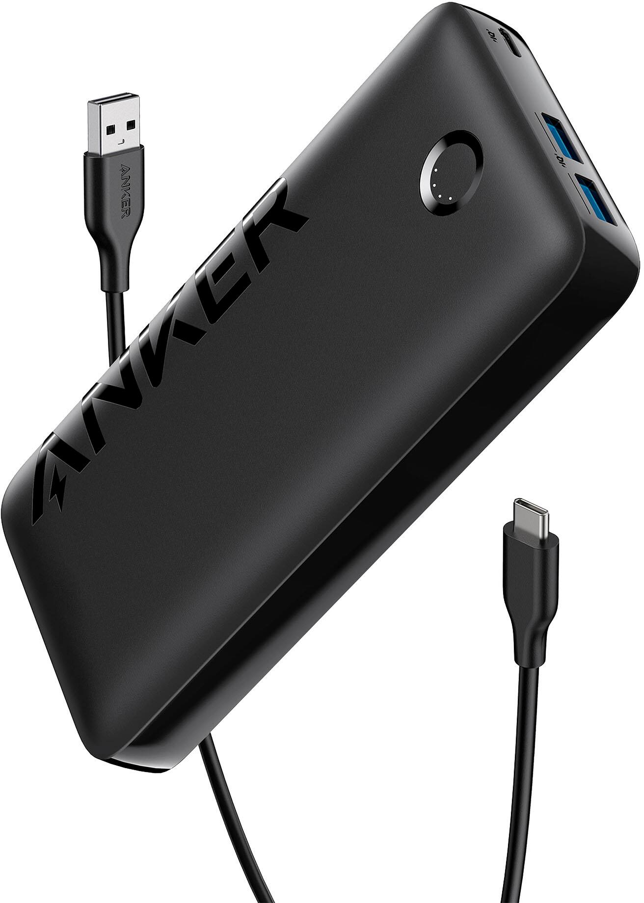 Alt View 1. Anker - Power Bank (20000mAh, 20W, 1-Port) - Black.